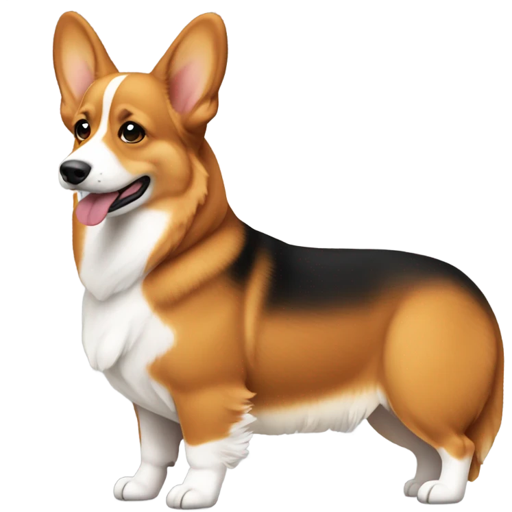 Red pembroke welsh corgi with no tail emoji