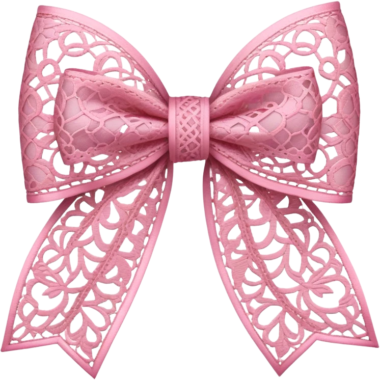 pink lace bow emoji