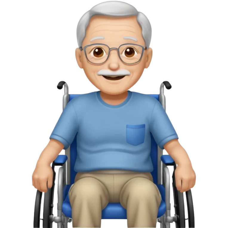 grandpa on wheelchair emoji