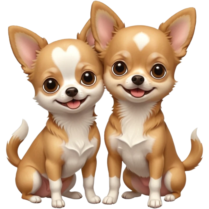 chihuahua dogs playing emoji