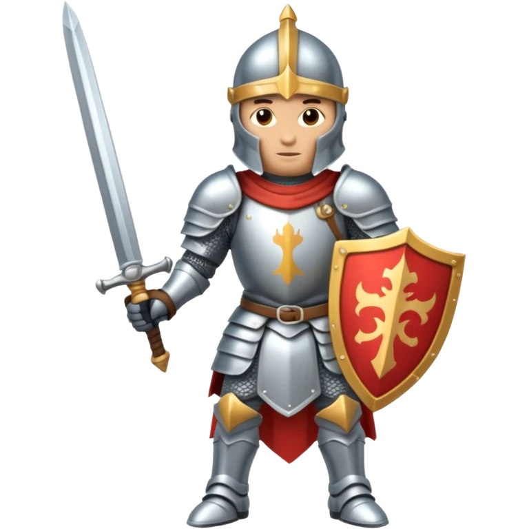 Armored knight with shining sword emoji