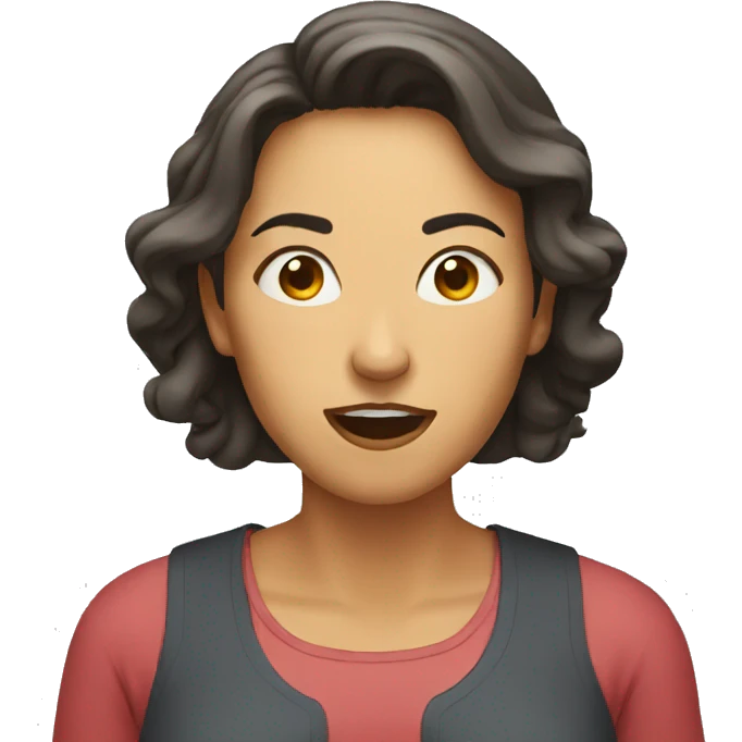 woman mewing emoji