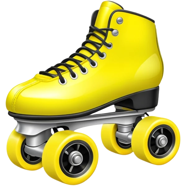 Neon yellow roller skate emoji