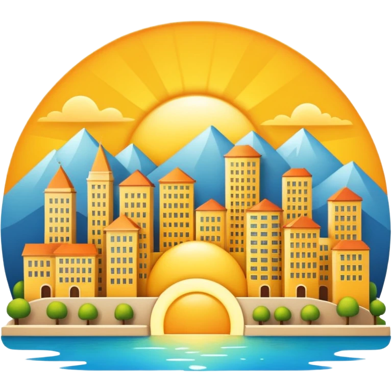 Sun in the city emoji