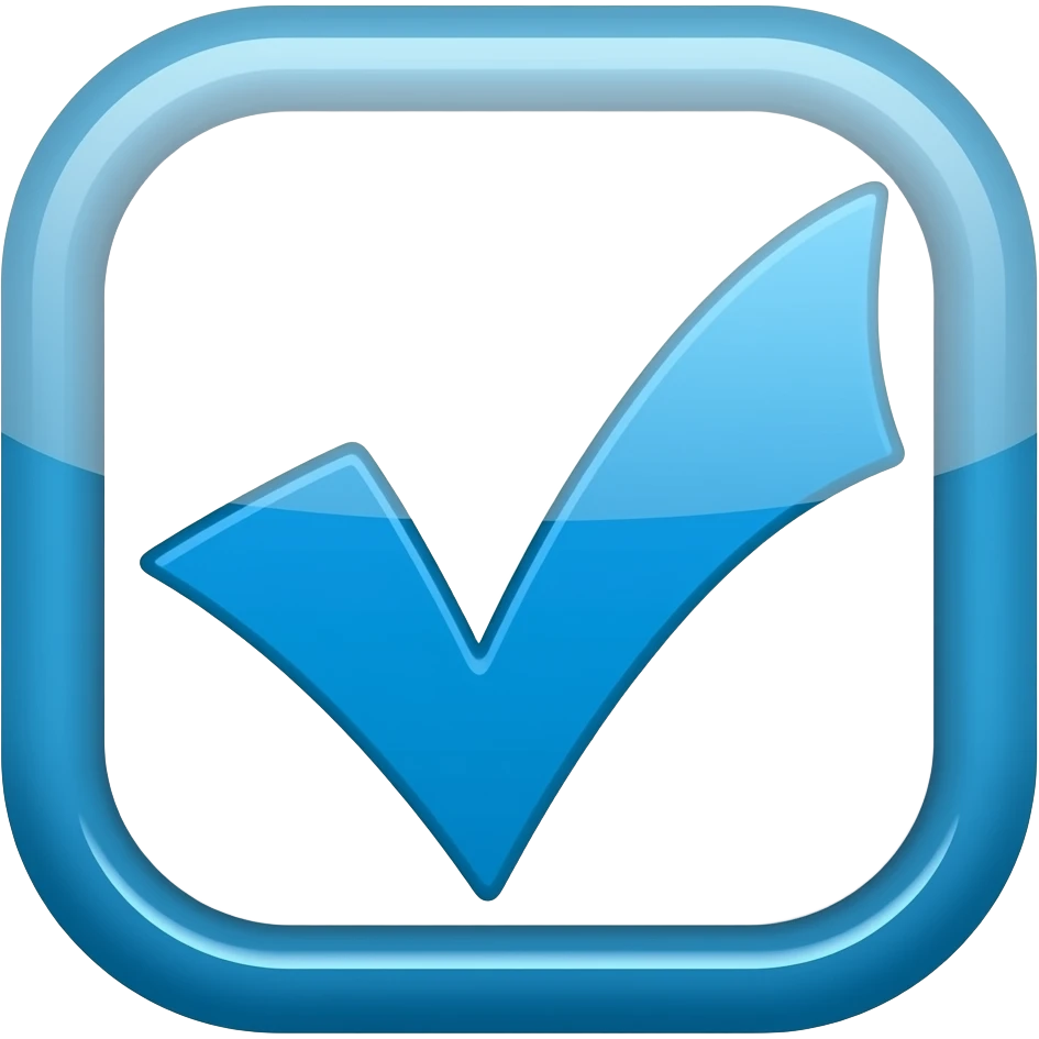 Faça um simbolo de verificado azul emoji