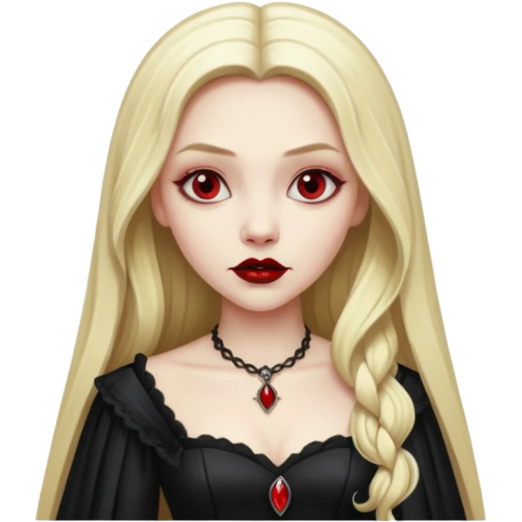 Bride of Dracula with long blonde hair emoji