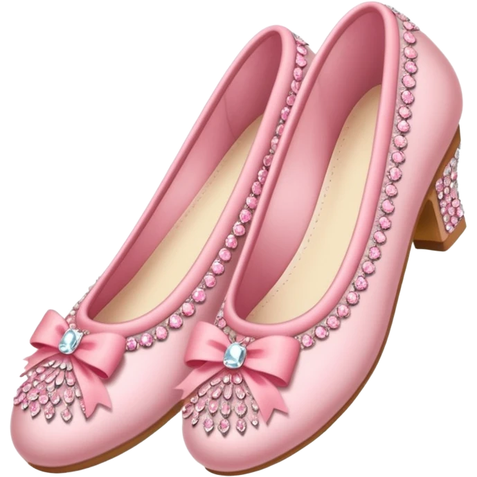 pink rhinestone ballerina shoes emoji