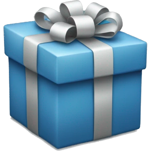 Blue-grey-Christmas-present  emoji