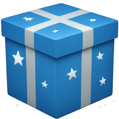 blue box with stars emoji