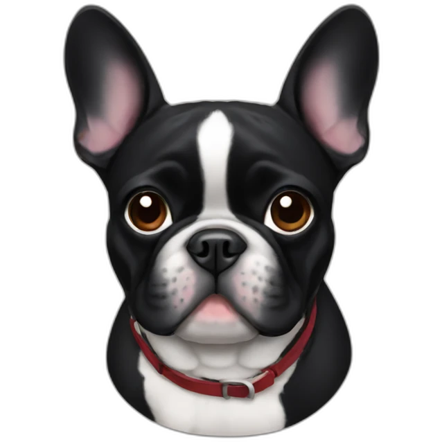 Black French bulldog emoji