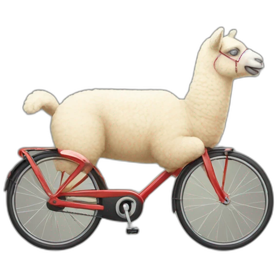 Alpacca auf velo emoji