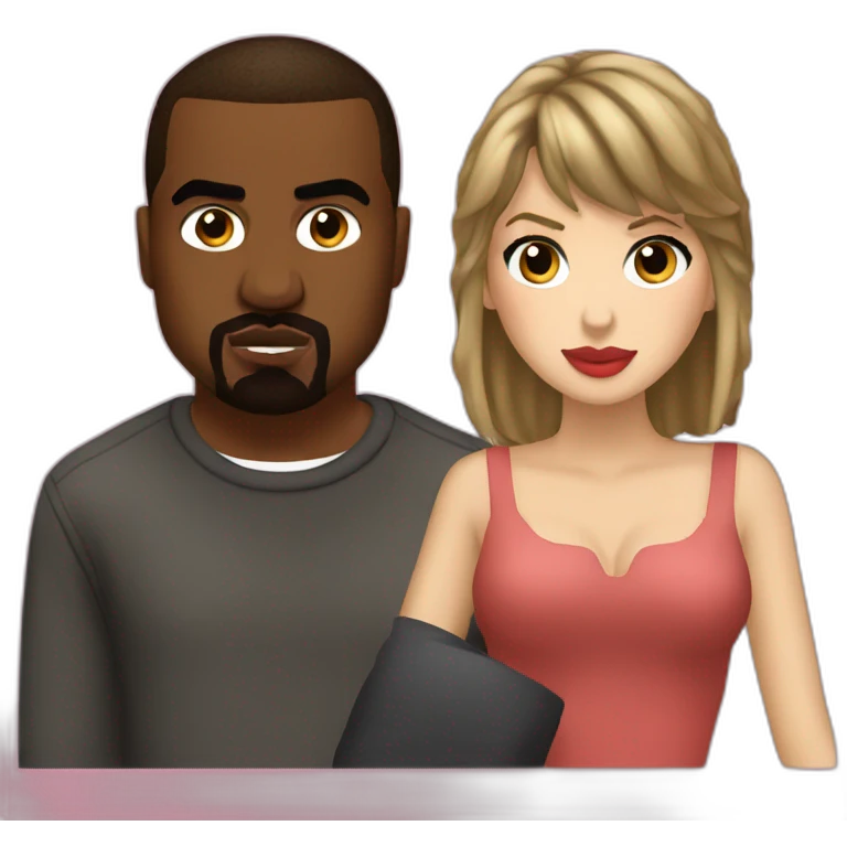 Kanyewest and Taylor Swift  emoji