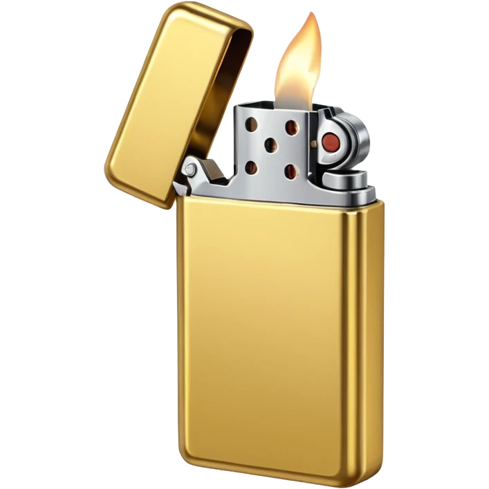 closed golden lighter with slightly scratches emoji