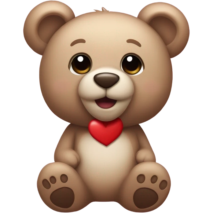 Teddy bear heart eyes emoji