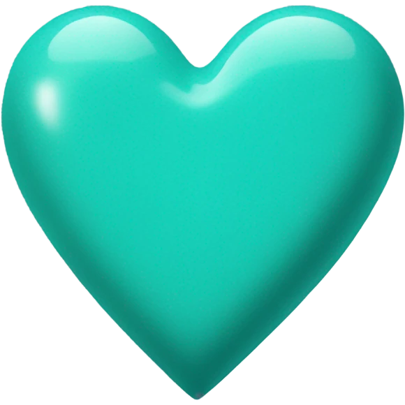 Turquoise heart  emoji