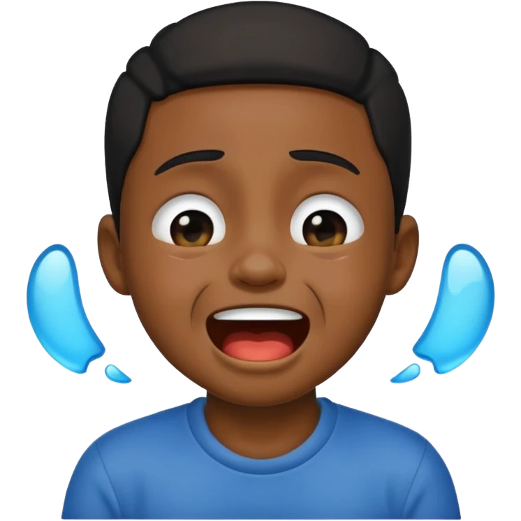Black boy crying laughing  emoji