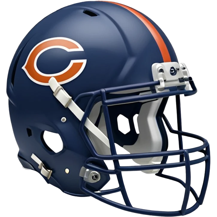 The Washington commanders football helmet and the Chicago Bears football helmet facing each other emoji