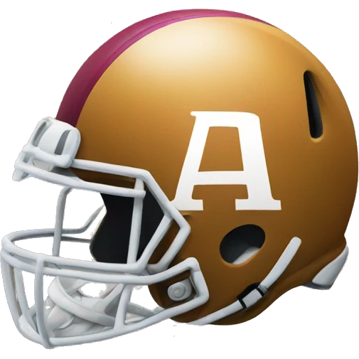 american football helmet with the letters A emoji