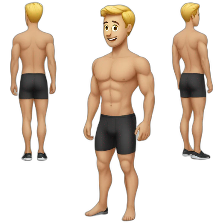 Men butt workout large emoji