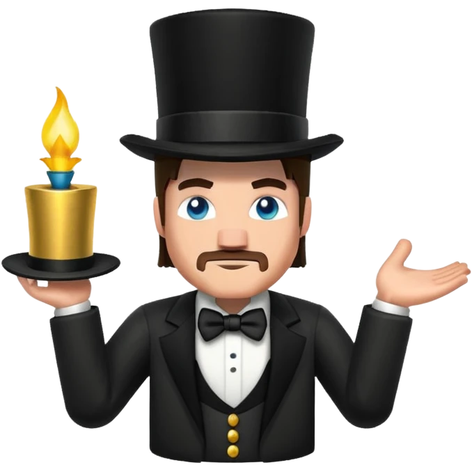 steve from minecraft with a top hat please emoji