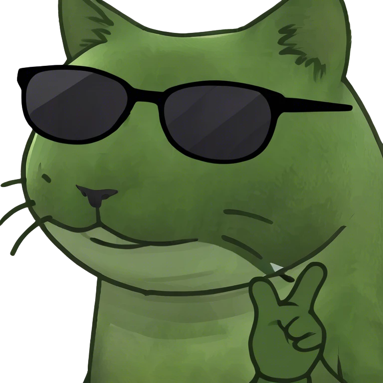 Cat with sunglasses emoji