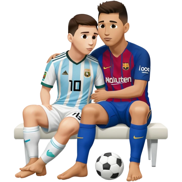 Messi kiss ronaldo feet emoji