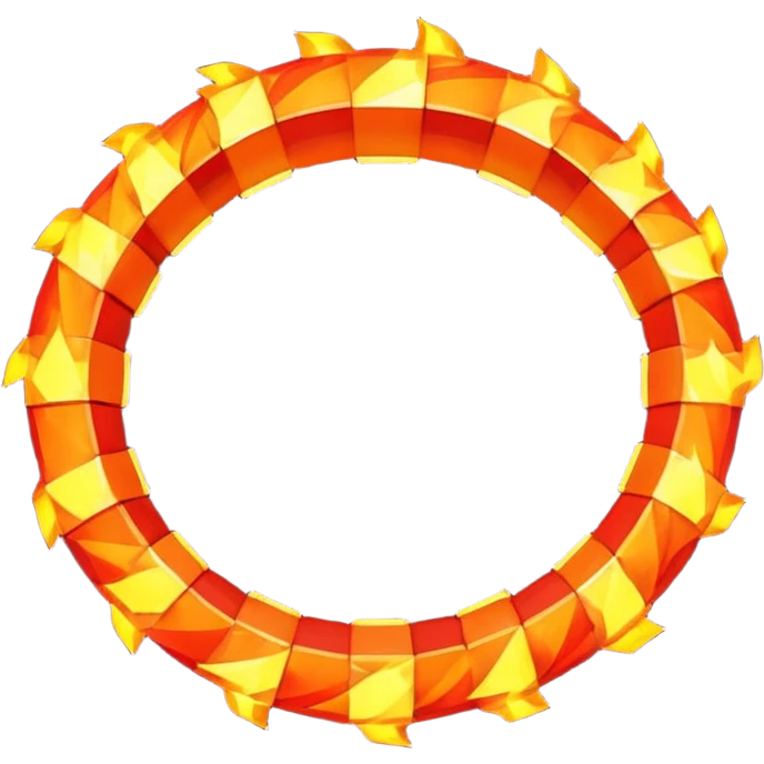 low poly fire bracelet  emoji