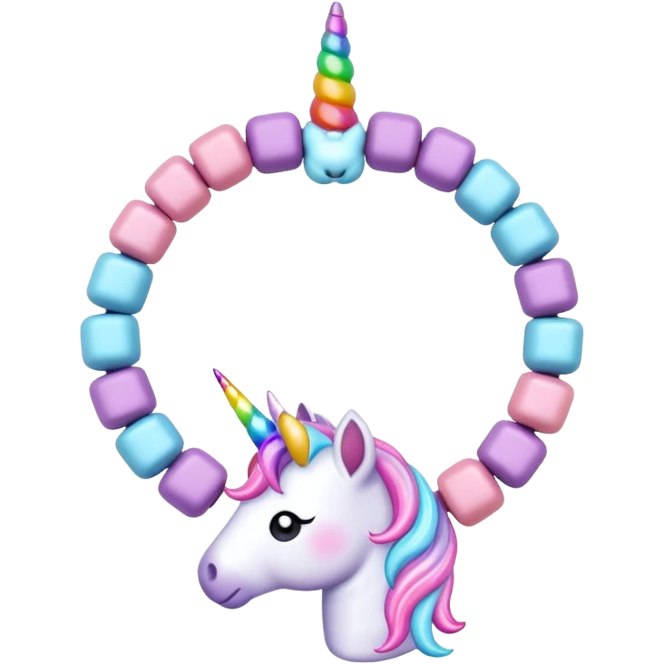 Kawaii decora unicorn bracelet emoji
