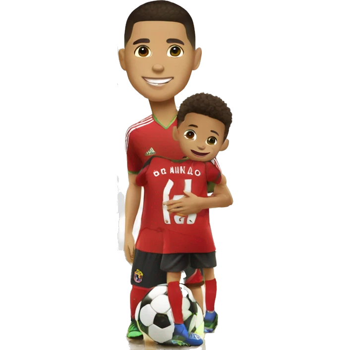 Ronaldo JR sur les épaules de son père emoji