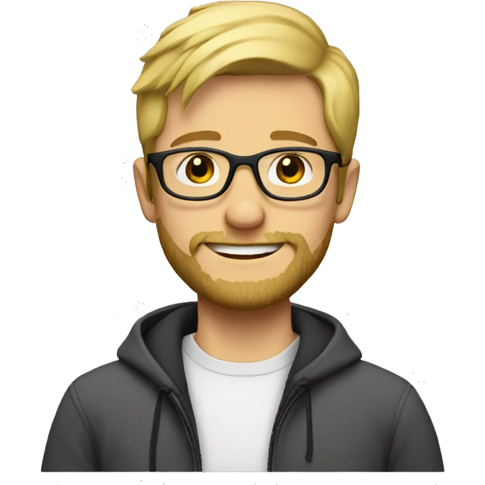 blonde boys with glasses and beard emoji