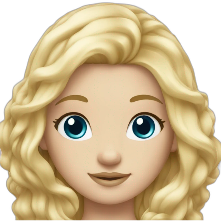 Mermaid with blonde hair and blue eyes emoji