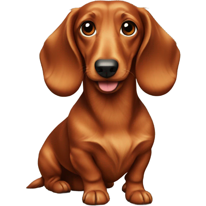 red dachshund with long hair emoji