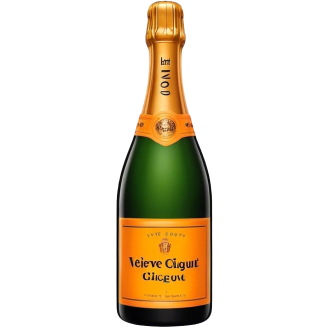 Veuve Clicquot champagne bottle emoji