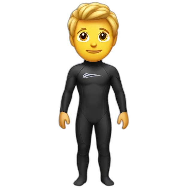 gay surfer in a wetsuit emoji