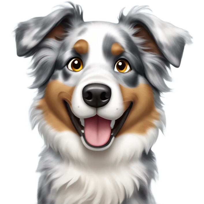 Australian Shepherd Blue merle with thumps up emoji