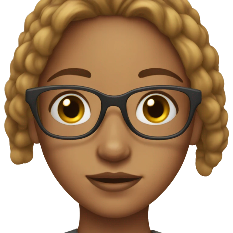 Girl with glasses and freckles  emoji
