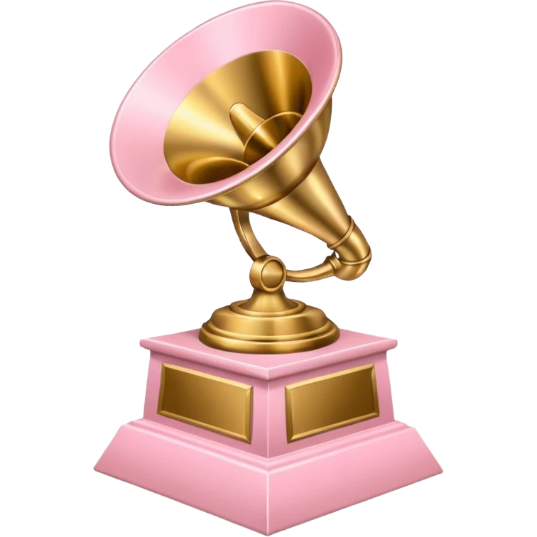 light pink Grammy trophy emoji