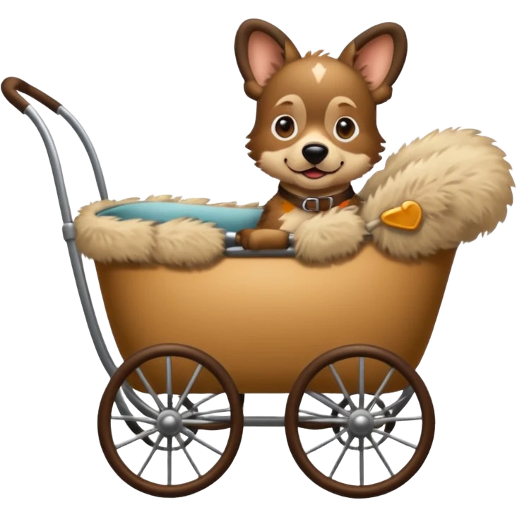 wild dog in a pram emoji