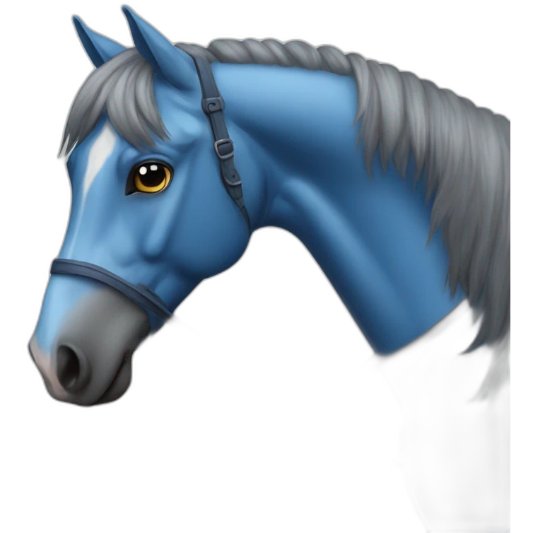 Cheval bleu emoji