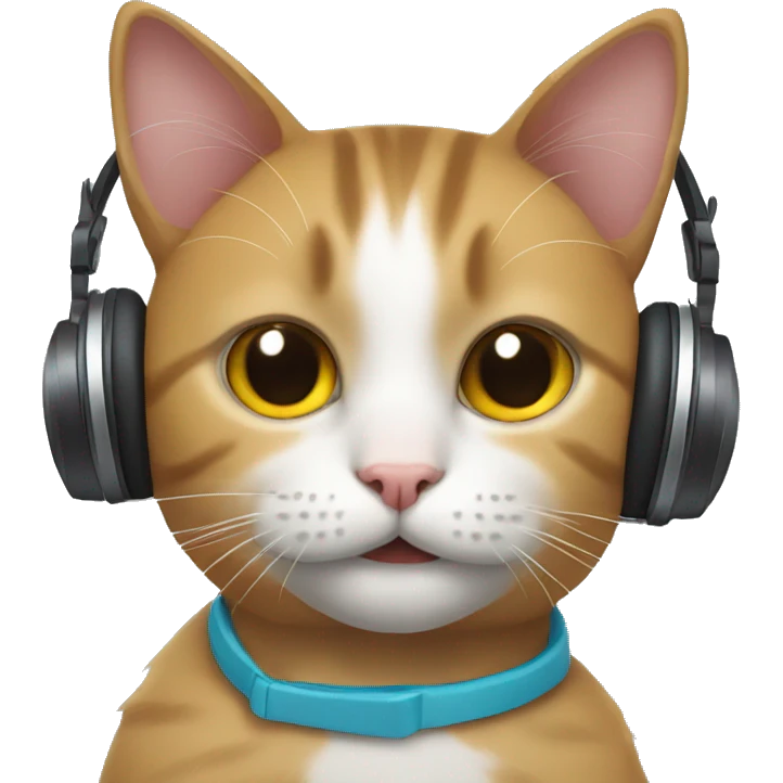 cat in headphones emoji