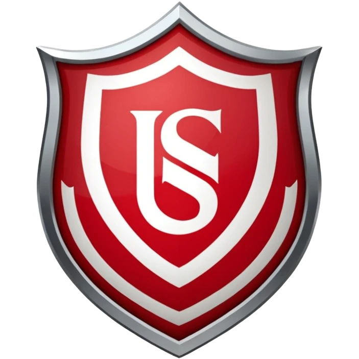 The red and white colored turkish club Balıkesirspor logo with a shield pattern kicking the ball emoji
