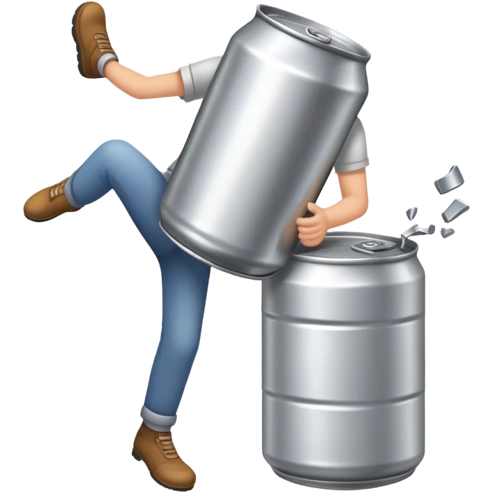 kicking a can emoji