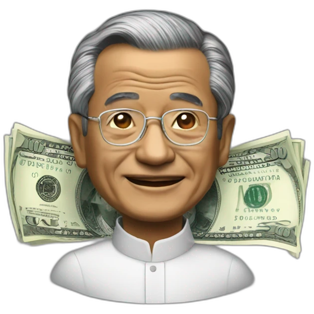 mahathir with money emoji