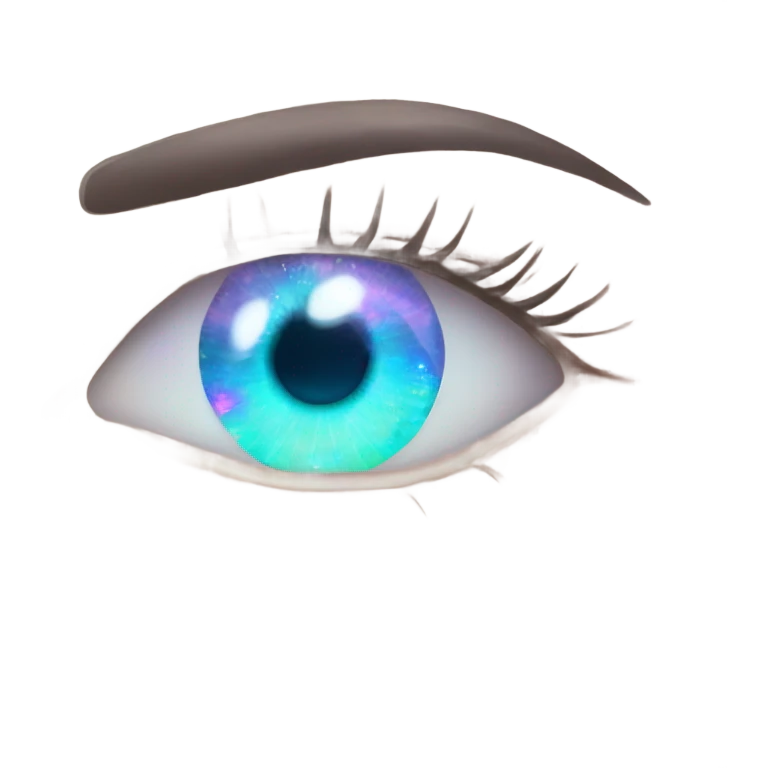 opal crystal eye with lashes emoji
