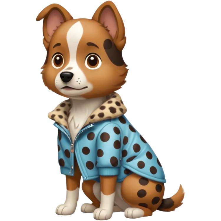 spotted jackets dog emoji