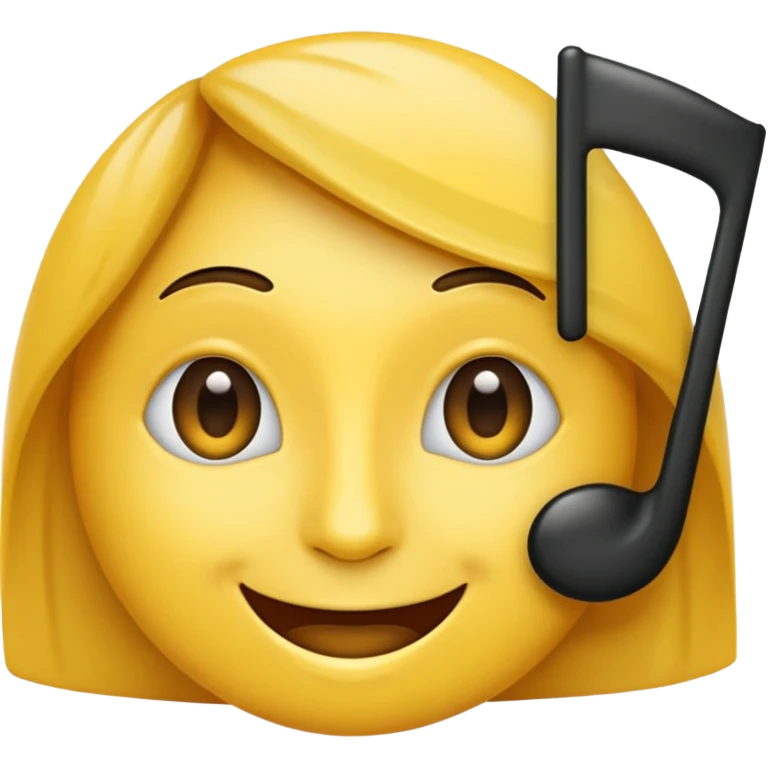 un emoji qui écoute de la musique avec un sourire discret  emoji