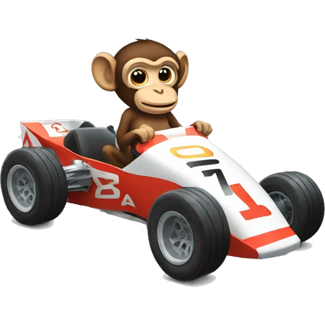 monkey race car driv emoji