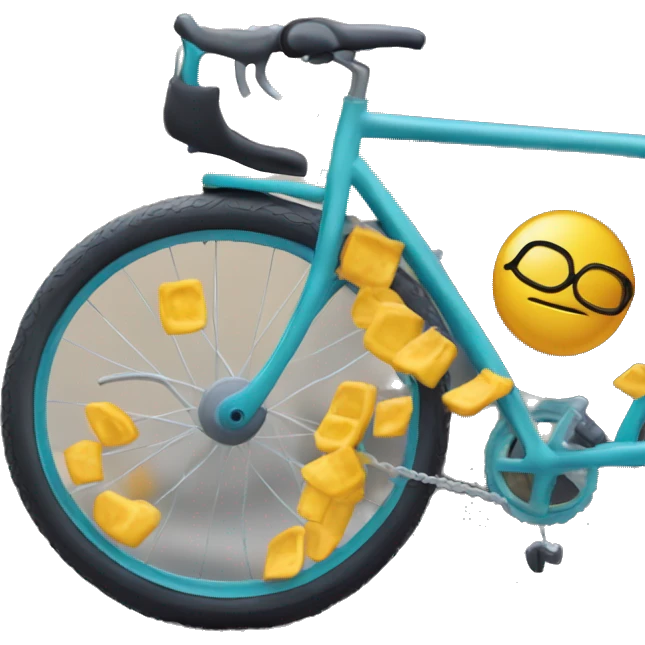 Macro sur un vélo emoji