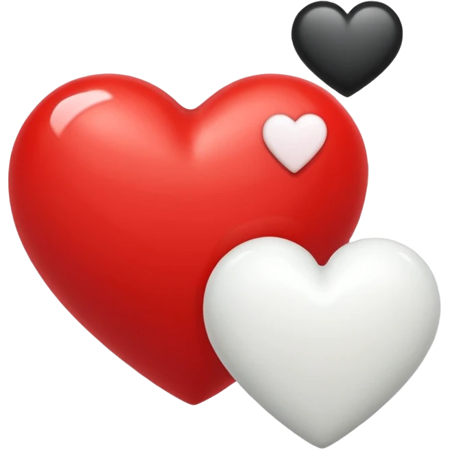 ❤️+🤍 emoji