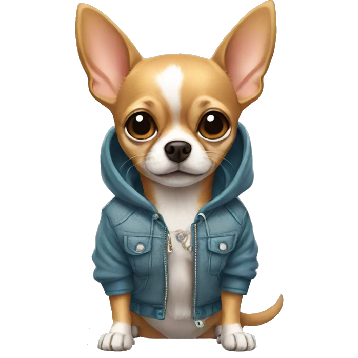 Chihuahua wearing clothes emoji